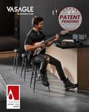 VASAGLE EKHO COLLECTION BAR STOOLS SET OF 2 COUNTER HEIGHT BAR STOOLS - BLACK - Like New