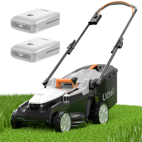 Litheli 40V (2 x 20V) 16" Electric Lawn Mower Cordless Walk U20LM00-0A210 - Gray - Like New