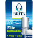 BRITA FAUCET MOUNT WATER FILTER FOR SINK INCLUDES 1 REPLACEMENT FILTER - CHROME - Like New