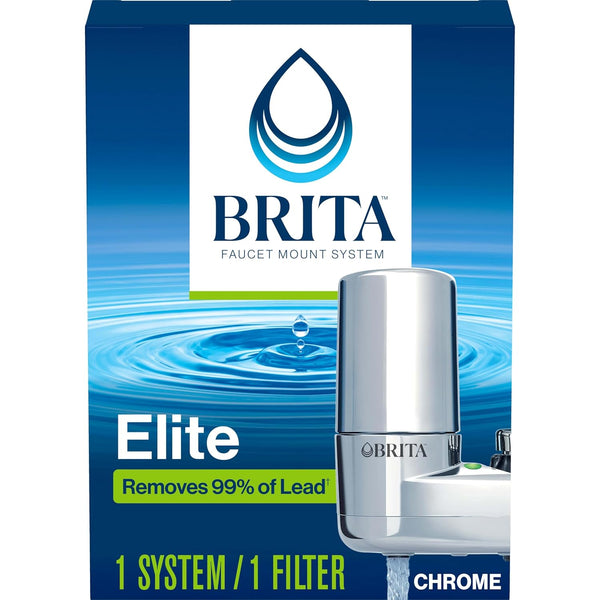 BRITA FAUCET MOUNT WATER FILTER FOR SINK INCLUDES 1 REPLACEMENT - Scratch & Dent