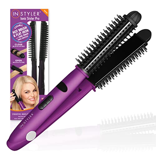 INSTYLER IONIC PRO HAIR STRAIGHTENER CERAMIC FLAT IRON BRUSH - Scratch & Dent