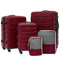 Travelers Club Miami Luggage & Packing Cubes, 5 Piece Set - RED Like New