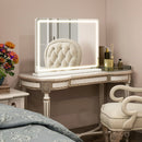 GIANNA 13"X17" LED VANITY MIRROR LIGHTS 3-COLOR MODES WHITE SQUARE DESIGN - Brand New