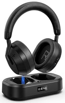 SWIITECH ENSEMBLE-WIRELESS HEADPHONES FOR TV WATCHING, LED DISPLAY – DARK BLACK - Like New