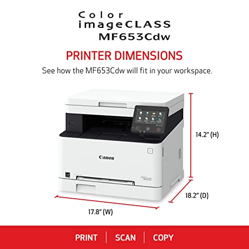 CANON IMAGECLASS MF653CDW WIRELESS DUPLEX COLOR LASER PRINTER - WHITE - Like New