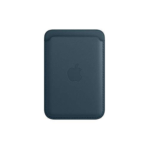 APPLE LEATHER WALLET WITH MAGSAFE (FOR IPHONE) MHLQ3ZM/A - BALTIC BLUE - Like New