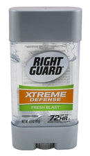 Right Guard Xtreme Defense Fresh Blast Gel 4 Ounce 72Hr (Pack of 2) -NEW - Brand New