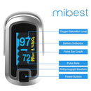 MIBEST OLED FINGER PULSE OXIMETER O2 METER DUAL COLOR WHITE/SILVER Like New