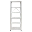 Origami RB Foldable 6 Tier Storage Rack with Wheels, Tall/Slim - Scratch & Dent