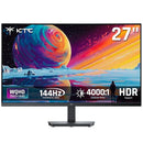 KTC 27" QHD Computer Monitor, 144Hz Gaming PC Monitor, 4000:1, H27T27S - Black - Brand New