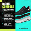SKECHERS WOMEN'S UNO SHIMMER AWAY SNEAKER - SIZE: WOMEN 8 (AU/UK W5) - BLACK - Brand New