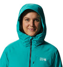 MOUNTAIN HARDWEAR WOMENS STRETCH OZONIC INSULATED JACKETJACKET SYNTH GREEN L - Brand New