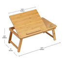 MIND READER LAP DESK LAPTOP STAND BED TRAY DORM ROOM FOLDING LEGS BROWN - Like New