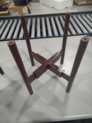 EXPANDABLE WOODEN PLANT STAND, FITS 8"-12" FLOWER POTS, 2-PACK - DARK BROWN - Like New