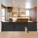 KISKIZ 85" Extra Wide Retractable Baby Gate for Stairs & Doorways - BLACK - Brand New