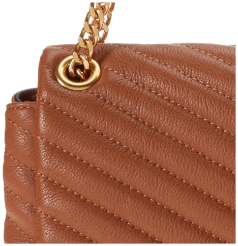 REBECCA MINKOFF EDIE NYLON JUMBO FLAP SHOULDER - CARAMELLO/ANTIQUE BRASS - Brand New