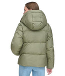 LW3RP696 LEVIS WOMEN'S SELMA HOODED PUFFER JACKET SIZE M - LICHEN GREEN - Brand New