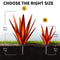 KODIBO TEQUILA RUSTIC SCULPTURE, METAL AGAVE PLANTS, GARDEN STATUE (RED - L) - Like New