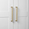 GLIDERITE HARDWARE GLIDERITE SOLID KNURLED BAR PULL CABINET - SATIN GOLD - Brand New