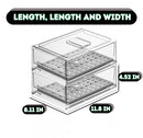 Set of 2 Large Refrigerator Organizer Bins Fridge Organizer Stackable - Brand New