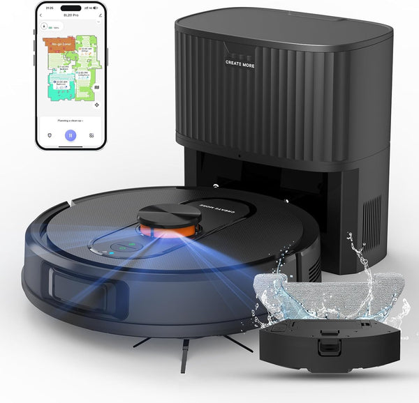 EITTON ROBOT VACUUM MOP SELF-EMPTYING 5000PA ROBOTIC VACUUM - Scratch & Dent
