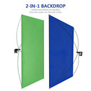 Neewer Portable 2-in-1 Chromakey Blue/Green Backdrop Screen B08BLFNR42 -Black - Brand New