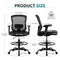 WINRISE DRAFTING TALL OFFICE CHAIR FOR STANDING DESK COMPUTER CHAIR - BLACK - Like New
