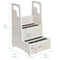 ECR4Kids Reach-Up Step Stool with Handles, Kids Furniture, White Wash - Like New
