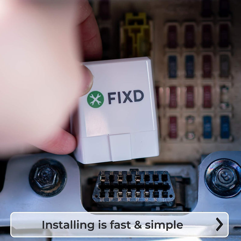 FIXD Bluetooth OBD2 Scanner Car - Car Code Readers & Scan Tools 1 Pack - White - Like New