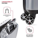 SWISS GEAR 7585 HARDSIDE EXPANDABLE LUGGAGE SPINNER WHEELS 23" - SILVER - Brand New