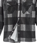 SILVERTS MAGNET CLOSE ADAPTIVE SHERPA LINED SHIRT JACKET SIZE: L - BLACK/GRAY - Brand New