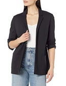 AMAZON ESSENTIALS WOMEN'S RELAXED-FIT SOFT PONTE BLAZER - LARGE - BLACK - Brand New