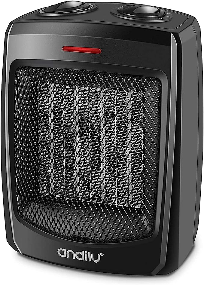 Andily Space Electric Heater for Home Office Ceramic Small Heater FH105A - Black Like New