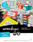 Astrodesigns Sticker Paper, 8.5" x 11", 30 Sheets (91702) - White - Brand New