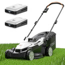 LITHELI CORDLESS LAWN MOWER 2*20V ELECTRIC LAWN MOWERS 16" BLACK & WHITE - Like New