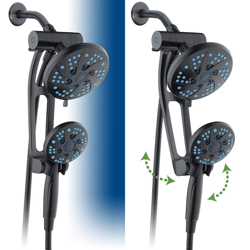 AQUACARE HOTEL SPA AQUACARE RAIN & HANDHELD 3-WAY SHOWER - OIL RUBBED BRONZE - Like New