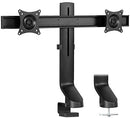 Mount-It! Dual Monitor Mount for Standing Desks Low-Profile Base - Black - Brand New