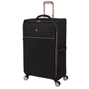 IT LUGGAGE DIVINITY II 32" SOFTSIDE CHECKED 8 WHEEL SPINNER - BLACK - Like New