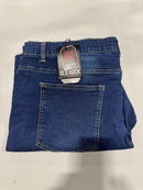 BLU ROCK DENIM JEANS MENS 4 WAY STRETCH - SIZE: MEN 40 X 31 - DARK WASH - Brand New