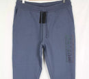 HURLEY MEN'S JOGGER PANTS BOXED LOGO RELAXED FIT FLEECE - SIZE:S - DIFFUSED BLUE - Brand New