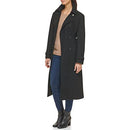 352SW434 COLE HAAN WOMEN'S SIGNATURE SLICK WOOL TRENCH COAT  SIZE 12 BLACK - Like New