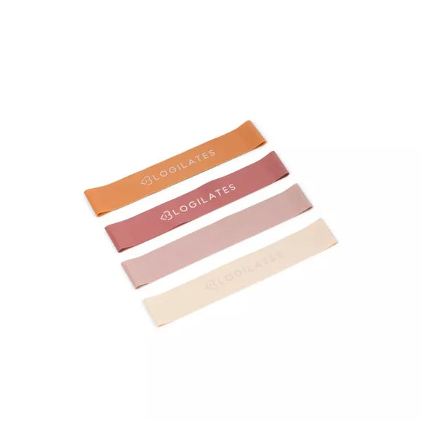 BLOGILATES LOOP BANDS - 4PK: LATEX RESISTANCE FOR LEGS & ARMS - Like New