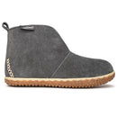 40114 MINNETONKA WOMEN'S TUCSON SUEDE PILE-LINED BOOTIE SLIPPERS - CHARCOAL - 10 - Like New
