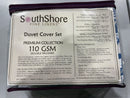 SOUTHSHORE FINE LINENS DUVET COVER 3 PIECE SET FULL/QUEEN - BLUE/WHITE - Like New