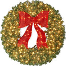 Best Choice Products 60in Large Artificial Holiday Accent Wreath - Green Spruce - Like New