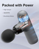 MORELAX MINI MASSAGE GUN PERCUSSION MUSCLE BACK PAIN RELIEF 4 SPEEDS - SILVER - Like New