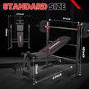 MAIDOMA FOLDABLE 1500LBS 8 IN 1 OLYMPIC WEIGHT BENCH SET SQUAT RACK EARTH BLACK - Like New