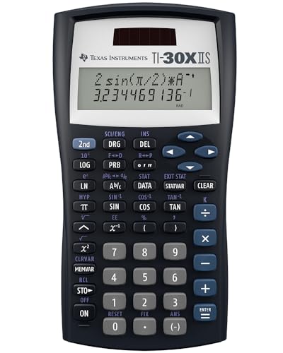 Texas Instruments TI-30XIIS Scientific Calculator Black/Blue Accents - Black - Brand New