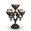 Cream Ceramic and Acanthus Leaf Metal Epergne Centerpiece - B00CY3XWPG - Brand New