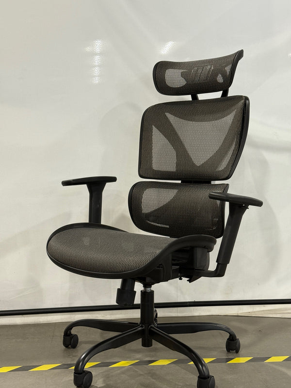 GABRYLLY ERGONOMIC OFFICE CHAIR WITH LUMBAR SUPPORT - BLACK - Scratch & Dent